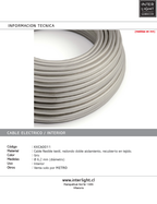 Metro de cable gris textil - KKCA0011