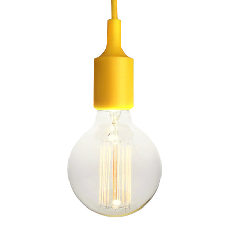 Lámpara colgante silicona amarilla E27 - KKLC0021