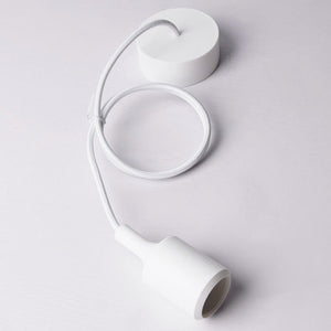 Lámpara colgante silicona blanca E27 - KKLC0027