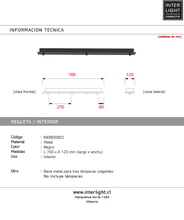 Cargar imagen en el visor de la galería, Base para lámpara colgante 3 luces 70x12 cm - KKRE0002
