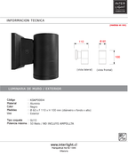 Foco aluminio negro exterior Ø6x10 cm IP 54 GU10- KOAP0004