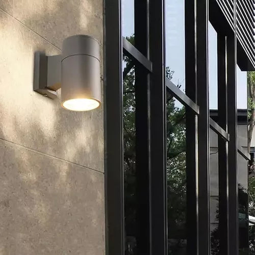 Foco aluminio gris exterior Ø6x10 cm IP 54 GU10- KOAP0006