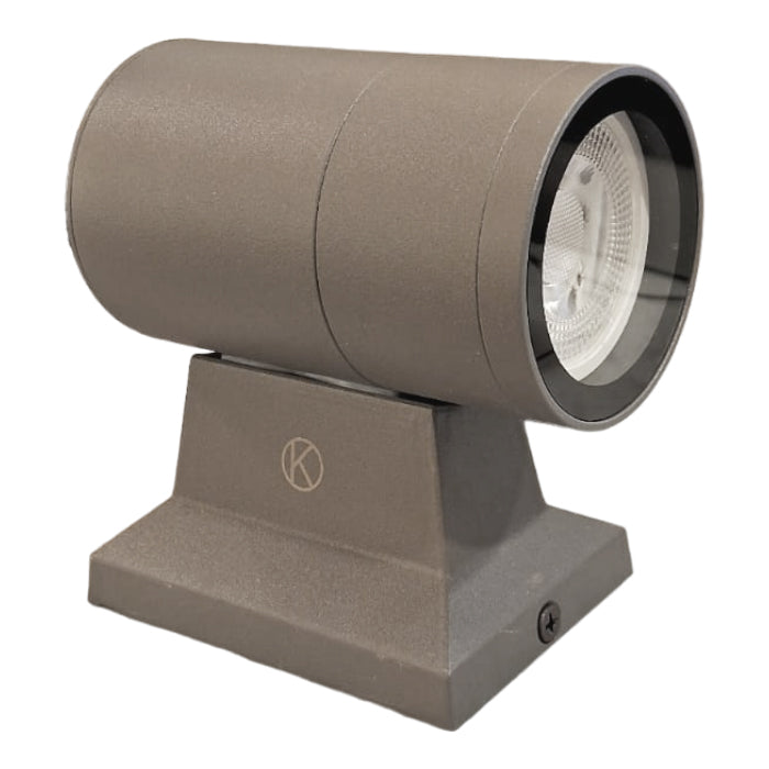Foco aluminio gris exterior Ø6x10 cm IP 54 GU10- KOAP0006