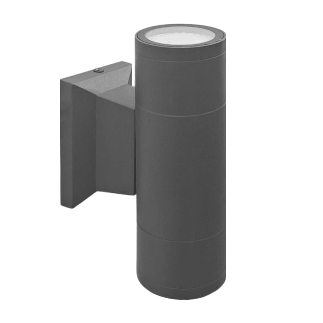 Aplique doble aluminio grafito exterior Ø6x16 cm 2 luces GU10 - KOAP0008