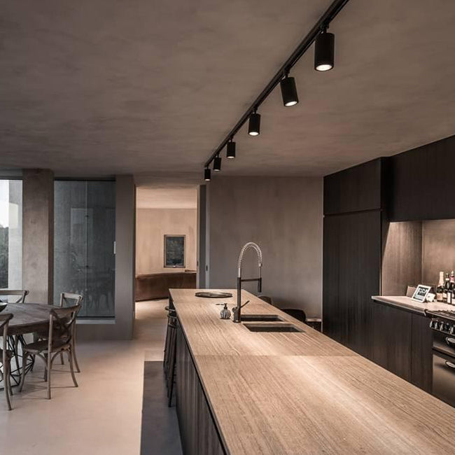 Foco riel aluminio negro Ø5,5x15 cm GU10 -KOFO0028