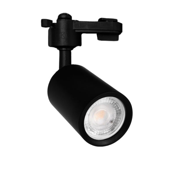 Kit negro riel monofásico 2 m + 5 focos con ampolletas GU10 - KOFO0005