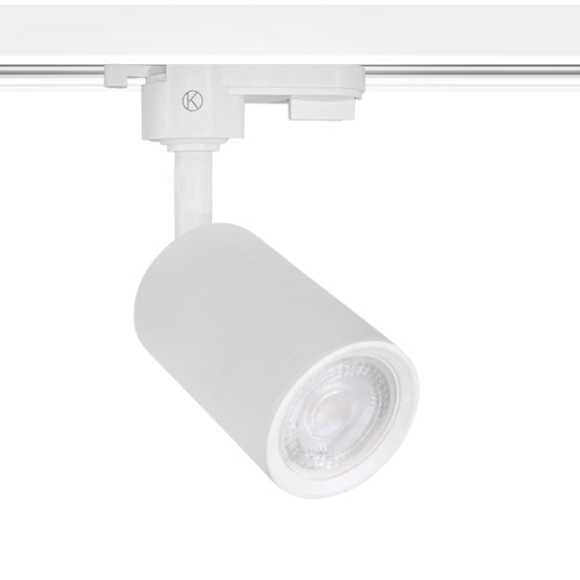 Foco riel aluminio blanco Ø5,5x15 cm GU10 - KOFO0006