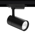 Foco para riel monofásico aluminio negro Ø8cm 30W 3000k- KOFO0007