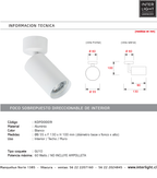 Foco sobrepuesto blanco dirigible GU10 - KOFO0009