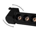 Foco riel monofásico aluminio negro 47,8 cm 30W LED -  KOFO0025