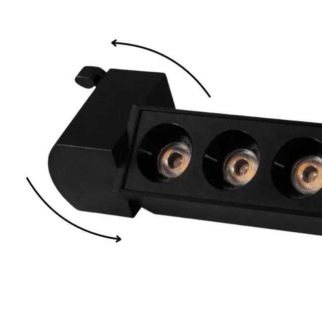 Foco riel monofásico aluminio negro 47,8 cm 30W LED -  KOFO0025