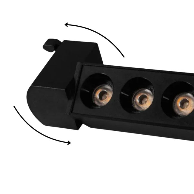 Foco riel monofásico aluminio negro 21,4 cm  10W 220v -  KOFO0026