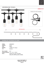 Cargar imagen en el visor de la galería, Guirnalda exterior de goma IP65 10 luces E27 - KOGI0001
