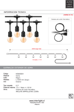 Cargar imagen en el visor de la galería, Guirnalda exterior de goma IP65 10 luces E27 - KOGI0001
