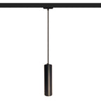 Lámpara colgante para riel monofásico aluminio negro Ø5.5x63 cm GU10 - KOLC0002