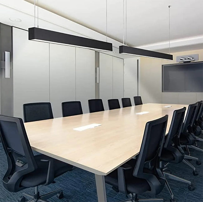 Lámpara colgante aluminio negro 120x5x7 cm LED 40W  - KOLC0006