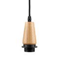 Kit de Soquete madera y baldequin madera cable 150 cm E27 - KOLC0009
