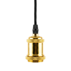 Kit de Soquete y baldequin oro cable 90 cm E27 - KOLC0010