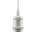 Kit de soquete y baldequin blanco cable 97cm E27 - KOLC0011