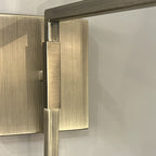 Apliqué metal bronce pantalla tela Ø25x36x44 cm cm E27 - LGAP0118