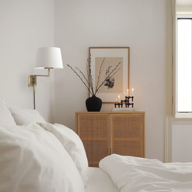 Apliqué metal bronce pantalla tela Ø25x36x44 cm cm E27 - LGAP0118