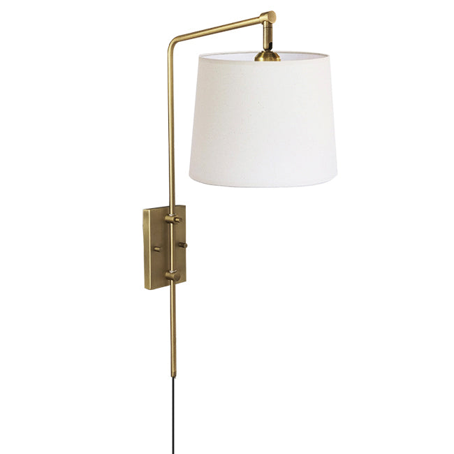 Apliqué metal bronce pantalla de tela cm E27 - LGAP0102