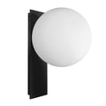 Apliqué metal vidrio empavonado negro Ø20x25x31 cm G9- LGAP0123