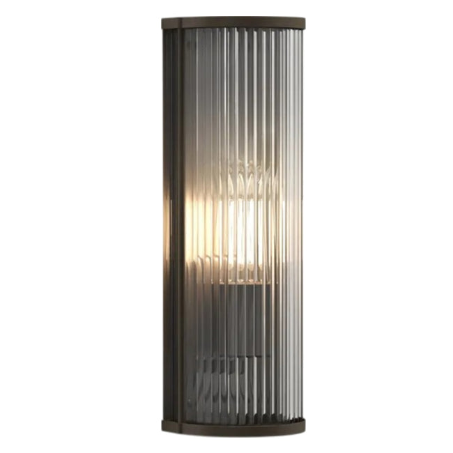 Aplique metal negro vidrio 12x10x38 cm 1 luz E27 - LGAP0124