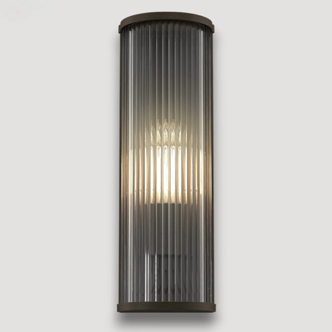 Aplique metal negro vidrio 12x10x38 cm 1 luz E27 - LGAP0124