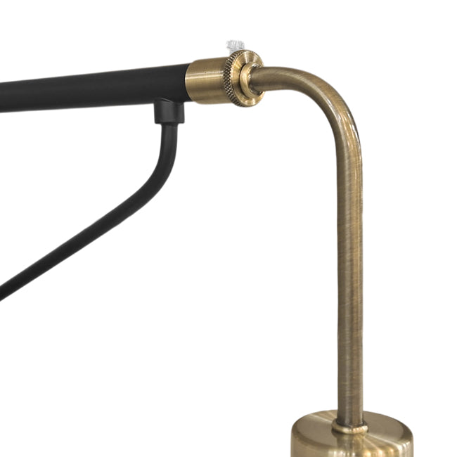 Aplique hierro negro dorado tela blanca Ø34x55x42 cm E27-  LGAP0130