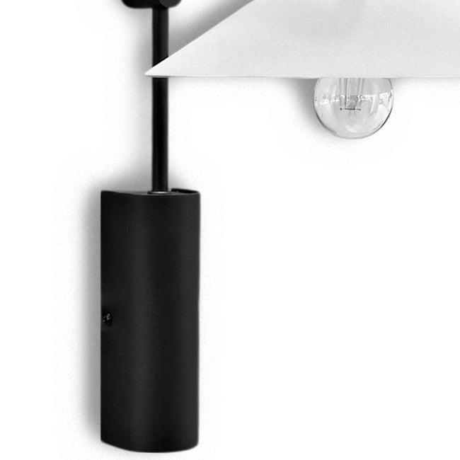 Aplique metal negro blanco Ø20x30x40 cm E27 - LGAP0131