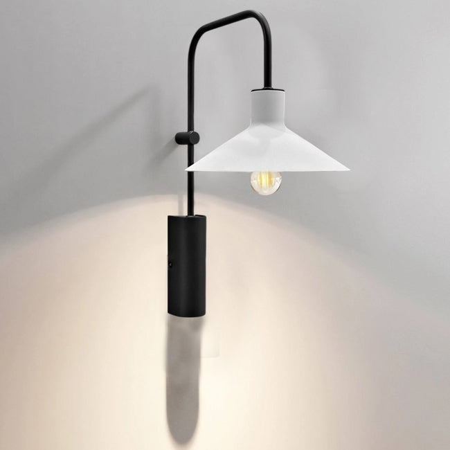 Aplique metal negro blanco Ø20x30x40 cm E27 - LGAP0131