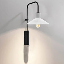 Cargar imagen en el visor de la galería, Aplique metal negro blanco Ø20x30x40 cm E27 - LGAP0131
