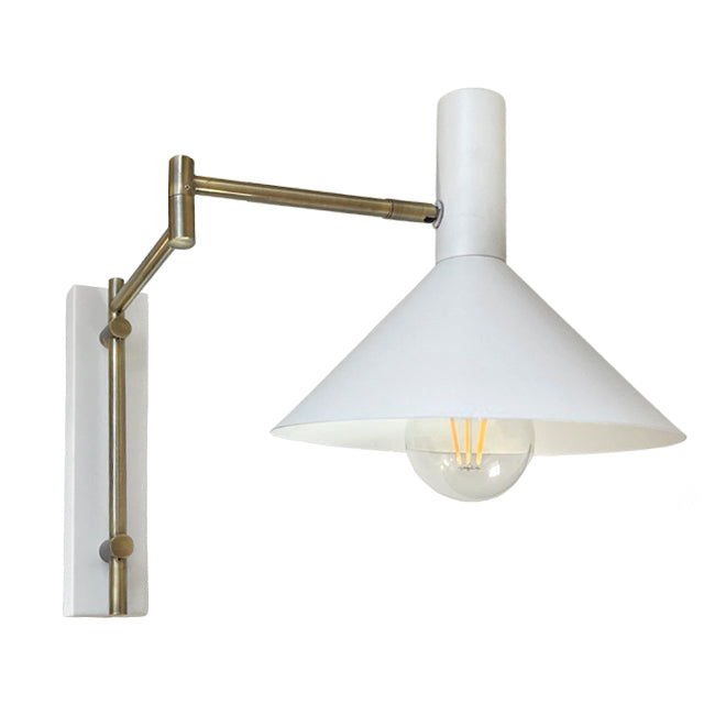 Aplique metal bronce blanco Ø25x50x32 cm - LGAP0133