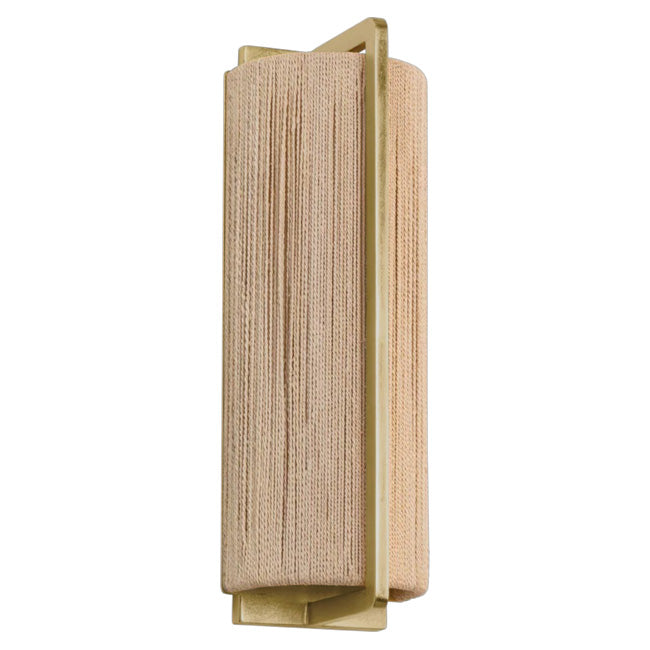 Aplique metal bronce fibra natural 18x13x41 cm E27 - LGAP0135