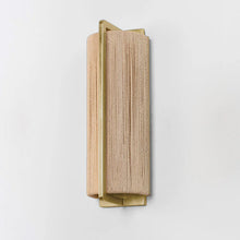 Cargar imagen en el visor de la galería, Aplique metal bronce fibra natural 18x13x41 cm E27 - LGAP0135
