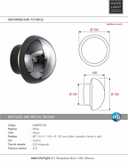 Aplique 8W 3000K metal negro - LGAP0150