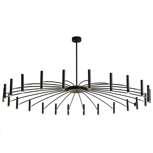 Lámpara colgante metal negro 24 luces G9 - LGLC0112