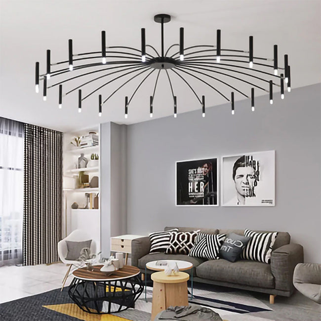 Lámpara colgante metal negro 24 luces G9 - LGLC0112