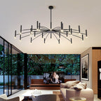 Lámpara colgante metal negro 24 luces G9 - LGLC0112