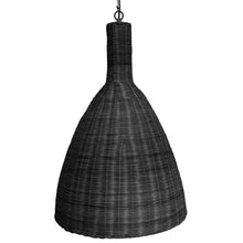 Cargar imagen en el visor de la galería, Lámpara de colgar ratán negro Ø60x89 cm E27 - LGLC0154
