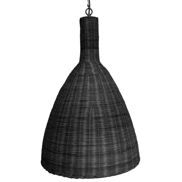 Lámpara de colgar ratán negro Ø60x89 cm E27 - LGLC0154