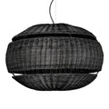 Lámpara colgante ratán negro Ø63x35 cm E27 - LGLC0156