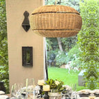 Lámpara colgante ratán natural Ø63x35 cm E27 - LGLC0157