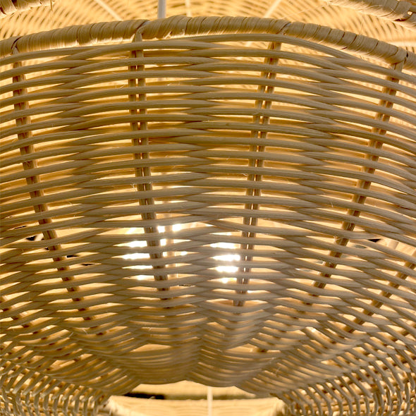 Lámpara colgante ratán natural Ø63x35 cm E27 - LGLC0157