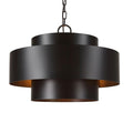 Lámpara colgante metal negro bronce  Ø76 cm 9 x E14 - LGLC0160