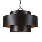 Lámpara colgante metal negro bronce  Ø76 cm 9 x E14 - LGLC0160