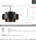 Lámpara colgante metal negro bronce  Ø76 cm 9 x E14 - LGLC0160