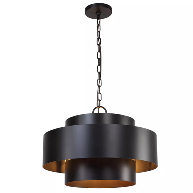 Lámpara colgante metal negro bronce  Ø76 cm 9 x E14 - LGLC0160