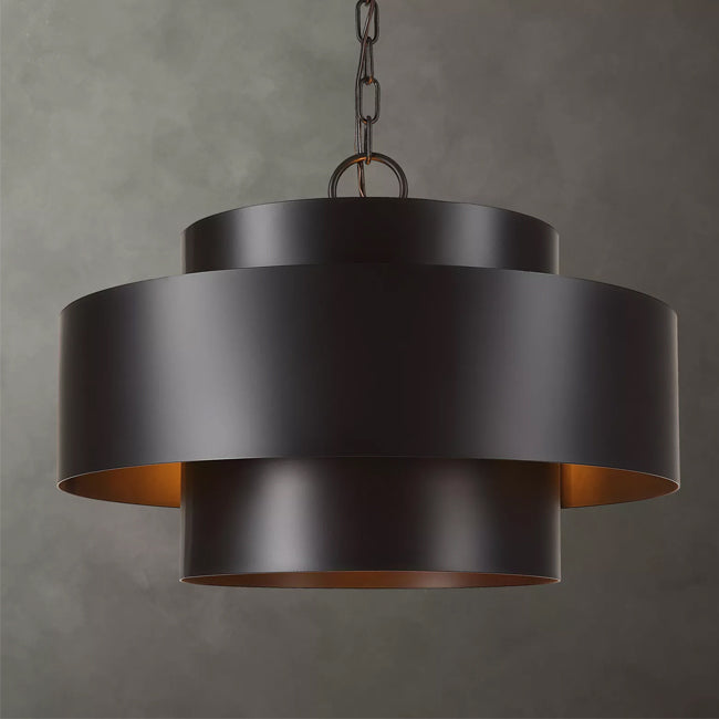 Lámpara colgante metal negro bronce  Ø76 cm 9 x E14 - LGLC0160